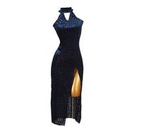 Hynyjxjy Tibetan green,L, Latin Practice Dance Clothes Women's Tango Dance Costumes Ballroom Dancing Performance Dresses Cha Cha Dancing Outfit