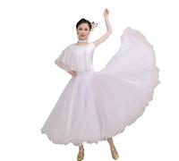 Hynyjxjy White,L, Ballroom Dance Performance Dresses Waltz Dancing Outfit for Women Tango Dancing Clothes Flamenco Dance Wear