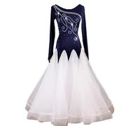 Hynyjxjy ,White,L, Women's Ballroom Dancing Dresses Backless Waltz Competition Dancing Outfit Foxtrot Dance Clothing Flamenco Dancewear