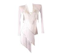 Hynyjxjy ,White,S, Latin Competition Dancewear Women's Ballroom Dancing Dresses Professional Cha Cha Dance Outfit Tango Dancing Clothes