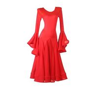 Hynyjxjy Women's Ballroom Dancing Dresses Backless Waltz Training Dancing Outfit Flamenco Dance Clothes Modern Dance Costumes