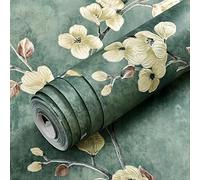HYO&ZOY Flower Tree Wallpaper Peel and Stick Wallpaper Self-Adhesive Removable Paper 3D Vintage Floral Non-Woven Contact Paper Wall Covering Shelf Drawer Liner 118 * 20.8inch(A)