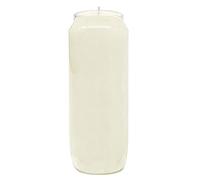 Hyoola 9 Day White Memorial Candles - 1 Pack Grave Candles for Religious, Memory, Vigil and Emergency Use - 100% Vegetable Oil Wax in Plastic Jar Container