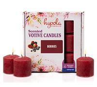 HYOOLA Scented Votive Candles - Berries Votive Candles Scented -12 Hour Burn Time - 9 Pack - European Made