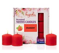 HYOOLA Scented Votive Candles - Strawberry Votive Candles Scented -12 Hour Burn Time - 9 Pack - European Made