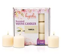 HYOOLA Scented Votive Candles - Vanilla Votive Candles Scented -12 Hour Burn Time - 9 Pack - European Made