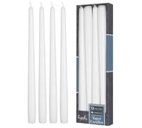 Hyoola Tall Taper Candles - 300 mm (12 Inch) White Unscented Dripless Taper Candles - 10 Hour Burn Time - 4 Pack