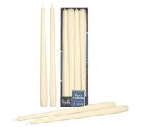 Hyoola Tall Taper Candles - 300 mm (12 Inch) Wool White Unscented Dripless Taper Candles - 10 Hour Burn Time - 4 Pack