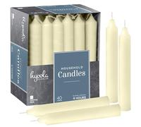 Hyoola Taper Candles - 12.5 cm Candle Sticks (5 Inch) Ivory Dripless, Unscented Dinner Candle - 40 Pack European Made Candles 4 Hour Burn Time