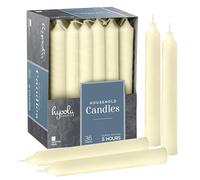 Hyoola Taper Candles - 15 cm Candle Sticks (6 Inch) Ivory Dripless, Unscented Dinner Candle - 36 Pack European Made Candles 5 Hour Burn Time