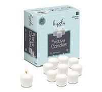 HYOOLA Votive Candles - 10 Hour Burn Time Unscented Candles Pack of 50 - White Candles - European Made