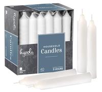 Hyoola White Candles - White Candlesticks - 10 cm Candle Sticks (4 Inch) - 3 Hour Burn Time (40 Pack), European Made