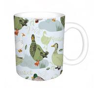 HYOSXC Coffee Mug Funny Mug,Hand-Drawn line-Drawn Sailing Ship and Seagulls at sea Navigation,Tea Cup Cup Gift Birthday Work Office Christmas Printed Coffee Cup 11Oz Cups 330ml Large Coffee Mug