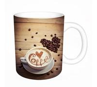 HYOSXC Coffee Mug Funny Mug,Italian Decor, Summer Village by the Mediterranean Sea with,Tea Cup Cup Gift Birthday Work Office Christmas Printed Coffee Cup 11Oz Cups 330ml Large Coffee Mug