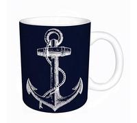 HYOSXC Coffee Mug Funny Mug,l Patchwork Seamless Pattern with Ropes Starfish Sailing Ship Anchor an,Tea Cup Cup Gift Birthday Work Office Christmas Printed Coffee Cup 11Oz Cups 330ml Large Coffee Mug