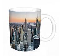 HYOSXC Coffee Mug Funny Mug,New York, New York at Night Empire Building in the vi,Tea Cup Cup Gift Birthday Work Office Christmas Printed Coffee Cup 11Oz Cups 330ml Large Coffee Mug