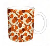 HYOSXC Coffee Mug Funny Mug,Orange und Grau, 3D-Stil Maschinenstrukturbild D,Ultra Slim Cover Schut,Tea Cup Cup Gift Birthday Work Office Christmas Printed Coffee Cup 11Oz Cups 330ml Large Coffee Mug