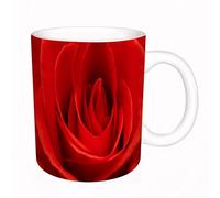 HYOSXC Coffee Mug Funny Mug,Red Rose with Wild Flower. of the Wedding Birthday Valentine's Day Moth,Tea Cup Cup Gift Birthday Work Office Christmas Printed Coffee Cup 11Oz Cups 330ml Large Coffee Mug