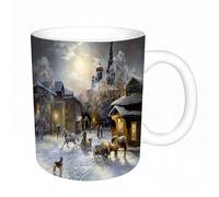 HYOSXC Coffee Mug Funny Mug,Rustic American USA Flag Set,Fourth of July Independence Day B,Tea Cup Cup Gift Birthday Work Office Christmas Printed Coffee Cup 11Oz Cups 330ml Large Coffee Mug