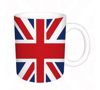 HYOSXC Coffee Mug Funny Mug,Union Jack, British Flag with a Big red Heart at the Pride Center of th,Tea Cup Cup Gift Birthday Work Office Christmas Printed Coffee Cup 11Oz Cups 330ml Large Coffee Mug
