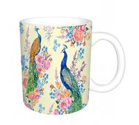 HYOSXC Coffee Mug Funny Mug,Watercolor Illustration of a Lighthouse in a Stormy Blue sea with Crash,Tea Cup Cup Gift Birthday Work Office Christmas Printed Coffee Cup 11Oz Cups 330ml Large Coffee Mug