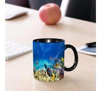 HYOSXW Coffee Mug Funny Mug,Ocean Sailing, a Weathered map with Sailing Boat, Compass Rose and magn,Tea Cup Cup Gift Birthday Work Office Christmas Printed Coffee Cup 11Oz Cups 330ml Large Coffee Mug
