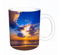 HYOSXW Coffee Mug Funny Mug,Submarine Background Cartoon Yellow Submarine Underwater.,Tea Cup Cup Gift Birthday Work Office Christmas Printed Coffee Cup 11Oz Cups 330ml Large Coffee Mug