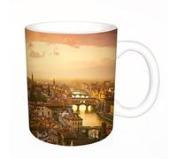 HYOSXW Coffee Mug Funny Mug,Wanderlust Decor, World map with Countries and Capitals of the Earth wi,Tea Cup Cup Gift Birthday Work Office Christmas Printed Coffee Cup 11Oz Cups 330ml Large Coffee Mug