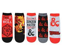 Hyp Dungeons and Dragons D&D This Is How I Roll Juniors/Womens 5 Pack Ankle Socks