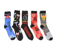 Hyp Dungeons and Dragons Logos D&D Men's Crew Socks 5 Pair Pack, Multi