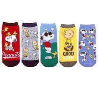 Hyp Peanuts Snoopy and Charlie Brown Good Grief! Juniors/Womens 5 Pack Ankle Socks