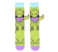 Hyp Rugrats Reptar with Embellished Tail Cosplay Men's Crew Socks, Multi, 4.5-12 UK