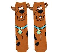 Hyp Scooby Doo Full Character Cosplay Soft Fuzzy Crew Socks with Embroidered Ears, Multi, Medium