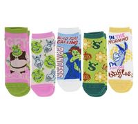 Hyp Shrek Quotes Ladies Low-Cut Socks, 5-Pack, Shoe Size 4-10