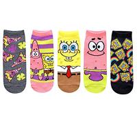 Hyp Spongebob Squarepants and Patrick Juniors/Womens 5 Pack Ankle Socks