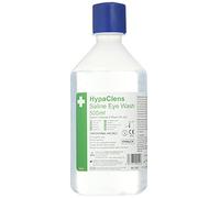 HypaClens Emergency Sterile Saline Solution Eye Wash Bottles Bulk Pack of 10 (500 ml) - 0.9% Sodium Chloride solution