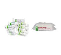 HypaCover Sterile Wound Dressings, Assorted Pack of 12 Bandages with Sterile Dressing Pad & HypaCover Sterile Eye Pad Dressing Bandage (Pack of 6)