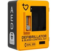 HypaGuard Outdoor AED Cabinet, Empty - Lockable & Alarmed Defibrillator & Bleed Control Cabinet