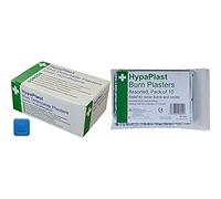 HypaPlast Blue Catering Plasters, 3.8x3.8cm (Pack of 100) + HypaPlast Burn Plasters, Pack of 10 (Assorted)
