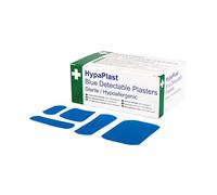 HypaPlast Safety First Aid Blue Catering Plasters Assorted Sizes, Pack of 100 D7