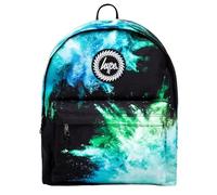 hype Boys Backpack, Black Blue and Green Chalk Dust | Boys school bag with padded laptop sleeve, mesh bottle holder, 3 storage sections and adjustable shoulder straps