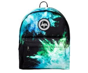 hype Boys Backpack, Black Blue and Green Chalk Dust | Boys school bag with padded laptop sleeve, mesh bottle holder, 3 storage sections and adjustable shoulder straps