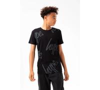 Hype Boys Black Script T-Shirt Colour: Black, Size: 5-6 years