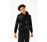 Hype Boys Script Hoodie Colour: Black, Size: 5-6 years