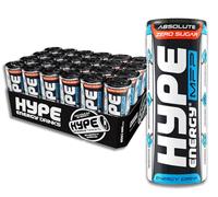 Hype Energy MFP Classic Absolute Zero Sugar Energy Drink - 24x250ml | Caffeine Content, Taurine & 5x B-VITamins | Vegan and Gluten Free | Same Original Flavour and Intense Energy