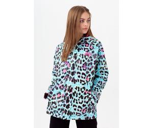 Hype Girls Blue Ice Leopard Script Raincoat Colour: Blue, Size: 5-6 years