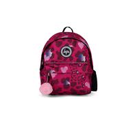 HYPE Girls Pink Heart Leopard Backpack School Bag Rucksack 18L