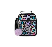 hype Insulated Lunch Box for School Kids Boys Girls Zip Lunch Bag (Silver Leopard Print)