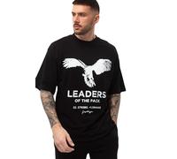 Hype Justhype Mens Black Leaders T-Shirt