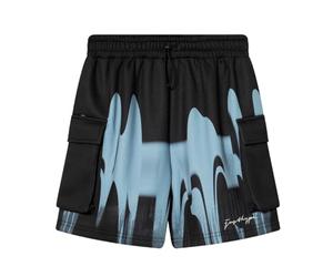 hype Kids Multi Blue Drips Shorts (13 Years)